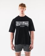 Clothing IE Alphalete Unisex Varsity Tee Black 2L4400218 - Image 2