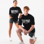 Clothing IE Alphalete Unisex Varsity Tee Black 2L4400218