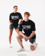 Clothing IE Alphalete Unisex Varsity Tee Black 2L4400218