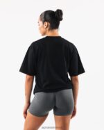 Clothing IE Alphalete Unisex Varsity Tee Black 2L4400218 - Image 5