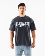 Clothing IE Alphalete Unisex Wolf Head Tee Dolphin Blue 2L4400232 - Image 2