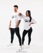 Clothing IE Alphalete Unisex Wolf Head Tee White/Black 2L4400231