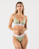 Clothing IE Alphalete Women Acute Bralette Sage Green 2L440089