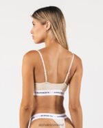 Clothing IE Alphalete Women Acute Bralette Vanilla Brown 2L440085 - Image 3