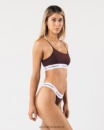 Clothing IE Alphalete Women Acute Cami Bralette Sangria Red 2L440092 - Image 2