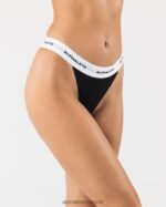 Clothing IE Alphalete Women Acute Thong Black 2L4400474 - Image 2