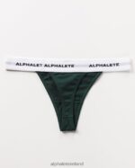 Clothing IE Alphalete Women Acute Thong Evergreen Green 2L4400472 - Image 4