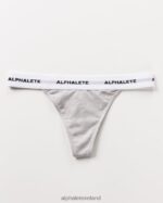 Clothing IE Alphalete Women Acute Thong Heather Grey 2L4400470 - Image 3