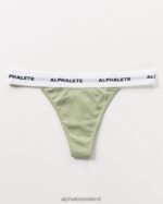 Clothing IE Alphalete Women Acute Thong Sage Green 2L4400471 - Image 3