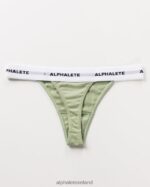 Clothing IE Alphalete Women Acute Thong Sage Green 2L4400471 - Image 4