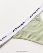 Clothing IE Alphalete Women Acute Thong Sage Green 2L4400471 - Image 5