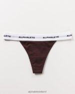 Clothing IE Alphalete Women Acute Thong Sangria Red 2L4400473 - Image 3