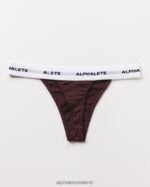 Clothing IE Alphalete Women Acute Thong Sangria Red 2L4400473 - Image 4