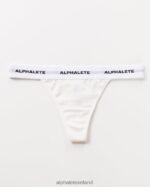 Clothing IE Alphalete Women Acute Thong White 2L4400468 - Image 3