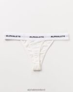 Clothing IE Alphalete Women Acute Thong White 2L4400468 - Image 4