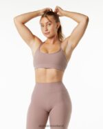 Clothing IE Alphalete Women Alphalux Tri Bra Passive Purple 2L4400146