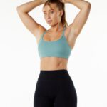 Clothing IE Alphalete Women Alphalux Tri Bra Rainfall Blue 2L4400143