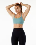 Clothing IE Alphalete Women Alphalux Tri Bra Rainfall Blue 2L4400143