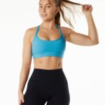 Clothing IE Alphalete Women Alphalux Tri Bra Rapids Blue 2L4400144