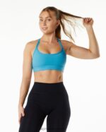 Clothing IE Alphalete Women Alphalux Tri Bra Rapids Blue 2L4400144