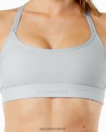 Clothing IE Alphalete Women Alphalux Tri Bra Thundercloud Grey 2L4400141 - Image 4