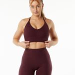 Clothing IE Alphalete Women Alphalux Wonder Bra Black Cherry Red 2L4400139