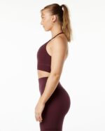 Clothing IE Alphalete Women Alphalux Wonder Bra Black Cherry Red 2L4400139 - Image 3
