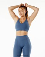 Clothing IE Alphalete Women Alphalux Wonder Bra Tuxedo Blue 2L4400136