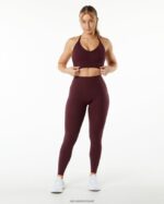 Clothing IE Alphalete Women Alphalux Wonder Legging 27" Black Cherry Red 2L4400418 - Image 2