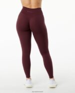 Clothing IE Alphalete Women Alphalux Wonder Legging 27" Black Cherry Red 2L4400418 - Image 3