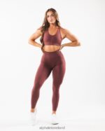 Clothing IE Alphalete Women Amplify Bra Autumn Red 2L440099 - Image 4