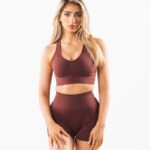 Clothing IE Alphalete Women Amplify Bra Dusty Rose Red 2L440021