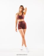 Clothing IE Alphalete Women Amplify Bra Dusty Rose Red 2L440021 - Image 3
