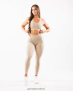 Clothing IE Alphalete Women Amplify Bra Linen Brown 2L4400101 - Image 4
