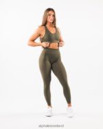 Clothing IE Alphalete Women Amplify Bra Oak Green 2L4400107 - Image 4