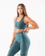 Clothing IE Alphalete Women Amplify Bra Ocean Blue 2L4400109 - Image 3