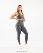 Clothing IE Alphalete Women Amplify Bra Smoke Grey 2L4400113 - Image 4