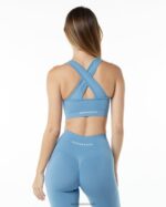 Clothing IE Alphalete Women Amplify Bra Washed Denim Blue 2L4400126 - Image 2