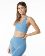 Clothing IE Alphalete Women Amplify Bra Washed Denim Blue 2L4400126 - Image 3