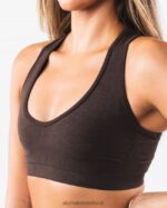 Clothing IE Alphalete Women Amplify Contour Bra Cashmere Brown 2L440065 - Image 5