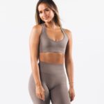 Clothing IE Alphalete Women Amplify Contour Bra Mocha Brown 2L440063