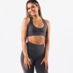 Clothing IE Alphalete Women Amplify Contour Bra Pewter Grey 2L440064