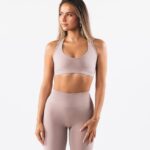 Clothing IE Alphalete Women Amplify Contour Bra Porcelain Brown 2L440060