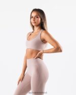 Clothing IE Alphalete Women Amplify Contour Bra Porcelain Brown 2L440060 - Image 3