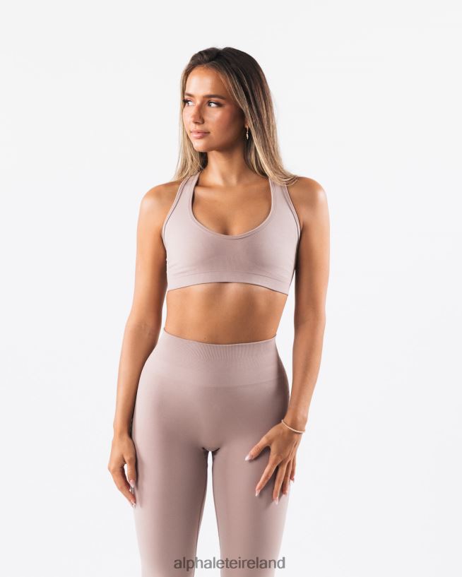 Clothing IE Alphalete Women Amplify Contour Bra Porcelain Brown 2L440060 - Image 1