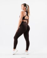 Clothing IE Alphalete Women Amplify Contour Legging Cashmere Brown 2L4400407 - Image 2