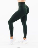 Clothing IE Alphalete Women Amplify Contour Legging Central Park Green 2L4400371 - Image 4