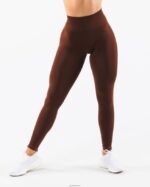 Clothing IE Alphalete Women Amplify Contour Legging Manhattan Brown 2L4400374 - Image 3