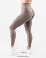 Clothing IE Alphalete Women Amplify Contour Legging Mocha Brown 2L4400405 - Image 4
