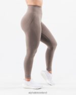 Clothing IE Alphalete Women Amplify Contour Legging Mocha Brown 2L4400405 - Image 5